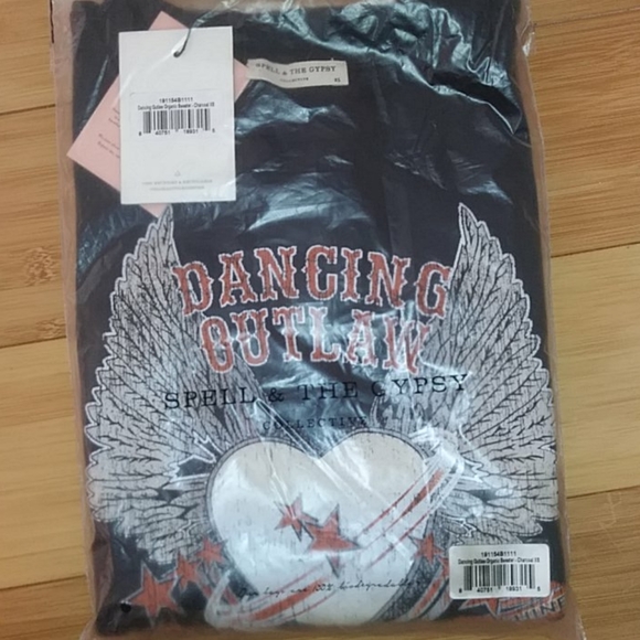 Dancing Outlaw Organic Sloppy Joe Sweater Spell Designs XS Cotton Tee - Picture 13 of 16